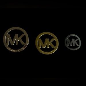 Michael Kors Gold and Silver MK Logo Metal Accents